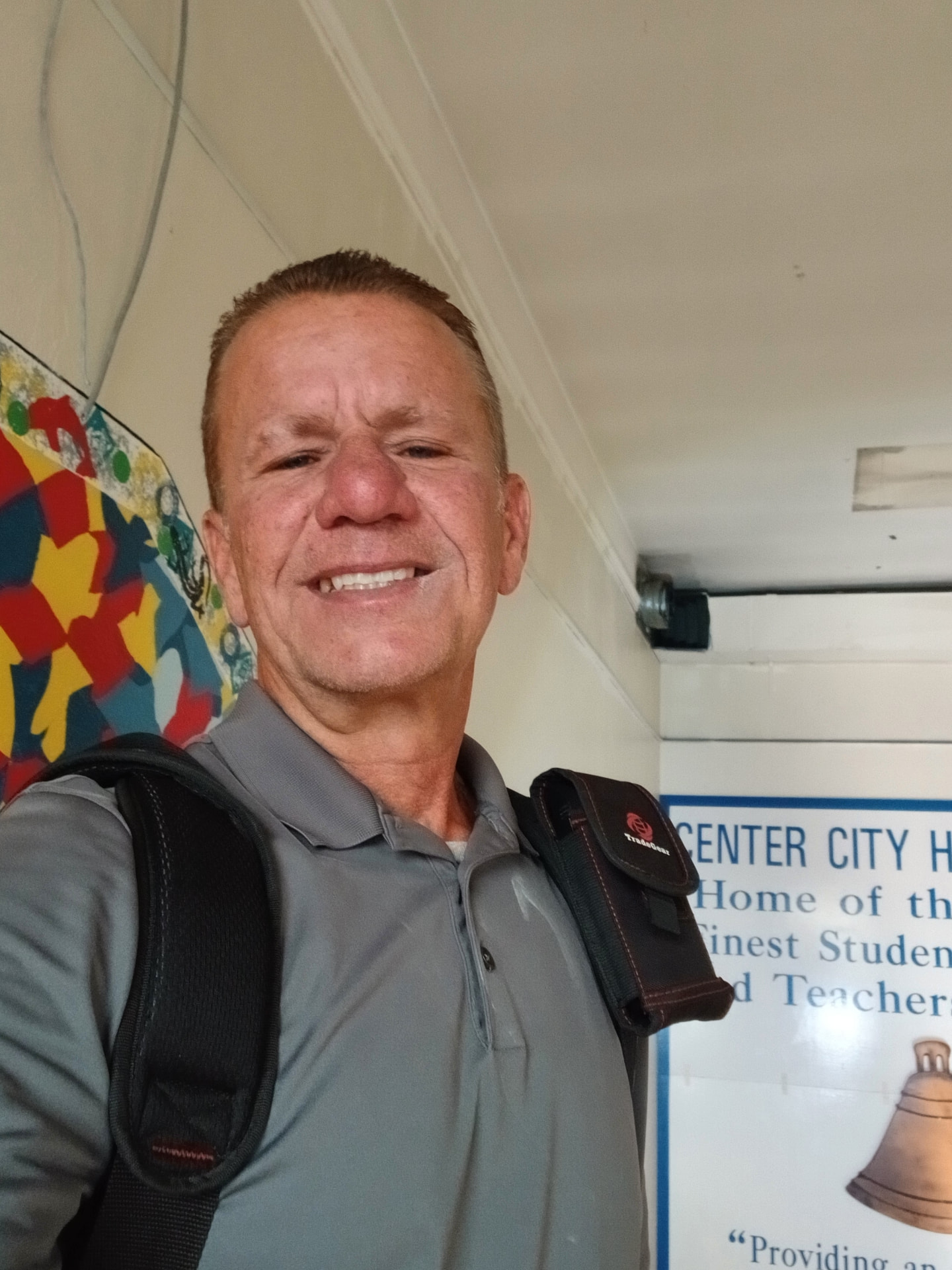 Moe Bedard of Mold Safe Solutions on site for a mold inspection at a San Diego County school campus